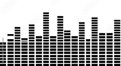 Abstract Digital Audio Equalizer Sound Wave Bars