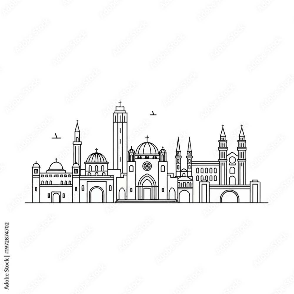 Obraz premium taj mahal vector background