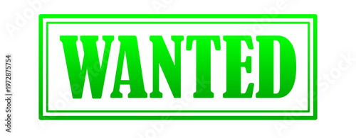 Green Wanted Stamp Collectible Rare Vintage