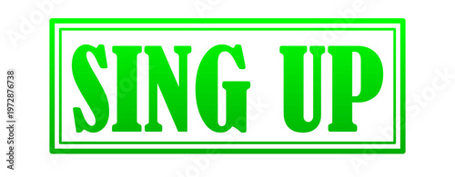 Green Sign Up Verification Stamp Icon