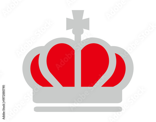 シンプルなシルバーの王冠イラスト