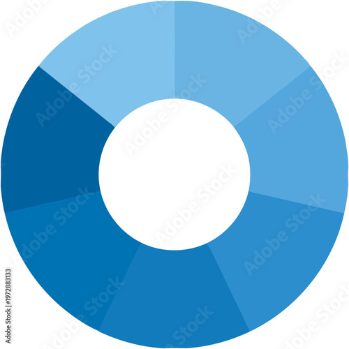 Blue Segmented Circular Infographic Chart