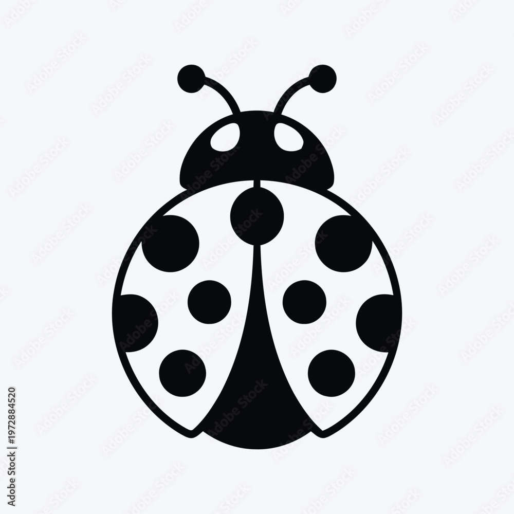 Fototapeta premium Simple Ladybug Icon Vector Illustration