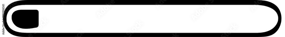 Obraz premium Minimalist Progress Bar Icon with Rounded Ends