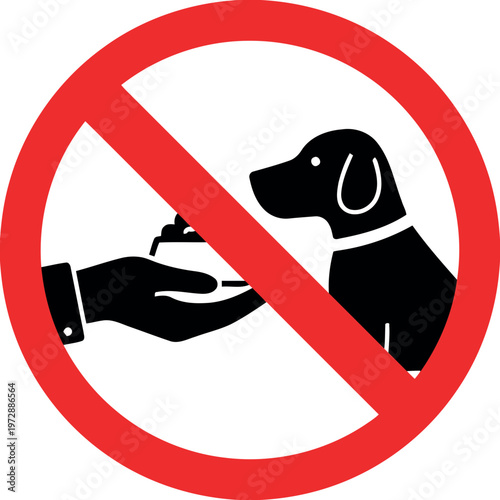 Do Not Feed Dogs Sign Icon