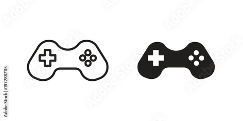 Minimalist Game Controller Icons Set