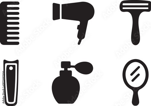Set of Beauty and Personal Care Icons