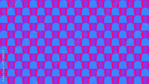 Abstract Design: A visually stimulating and playful seamless pattern. A colorful grid composition to captivate viewers