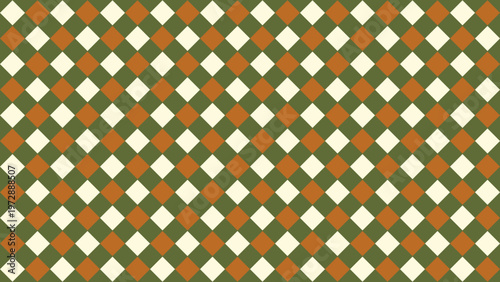 Geometric Harmony: A repeating diamond pattern in a palette of earthy tones creates a visually pleasing and balanced abstract design.
