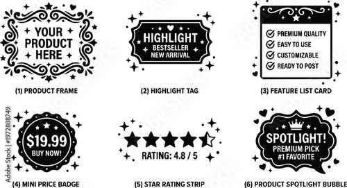 Black and white star rating strip with rating four point eight out of five vector art