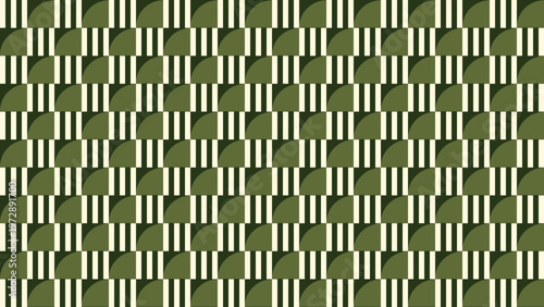 Geometric Pattern: An intricate geometric design showcasing a rhythmic arrangement of stripes and blocks, a display of abstract visual appeal and harmony.