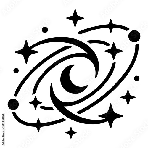 vector illustration of a distant galaxy