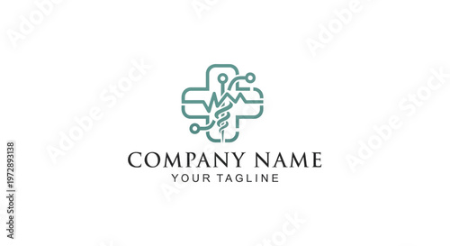 Generic medical logo template design.