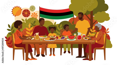 Juneteenth Holiday Celebration with African American Family