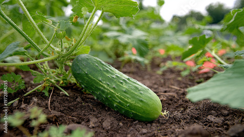 cucumbers in the garden