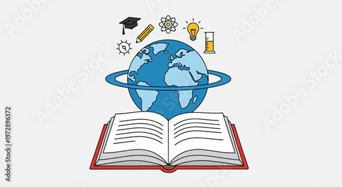 Globe on Open Book Learning.