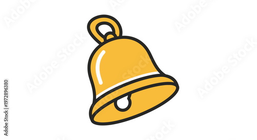 Golden Bell with Handle and Clapper.