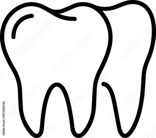 Simple line drawing of teeth.