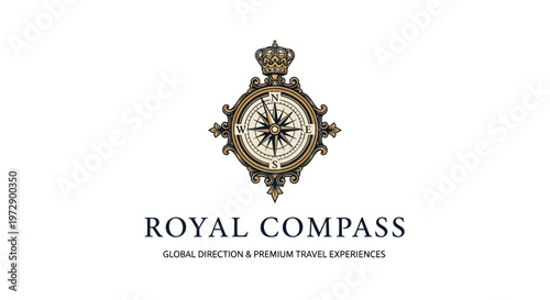 Logo of Royal Compass travel brand.