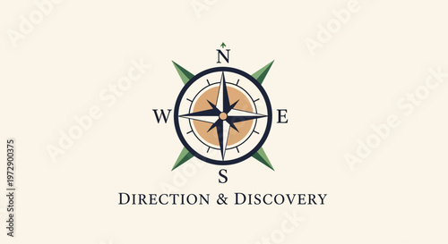 Compass navigation direction discovery symbol.
