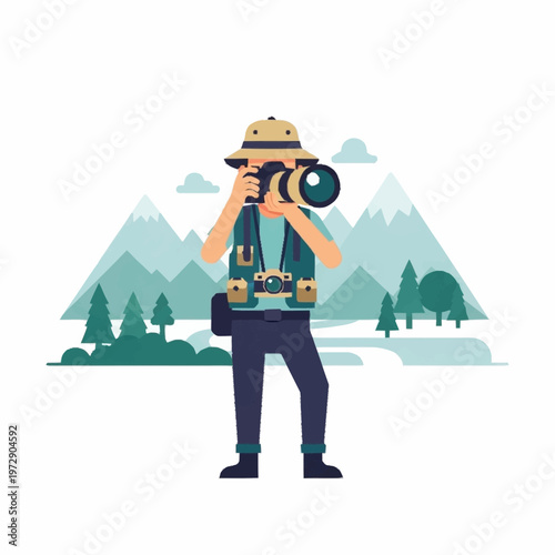 Professional photographer capturing moments with a camera.