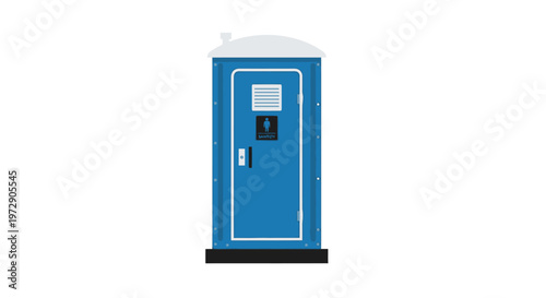 Blue Portable Toilet Unit.