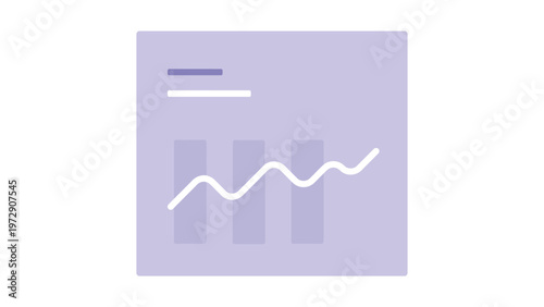 Graph showing upward trend with periodic fluctuations in a document layout Vector