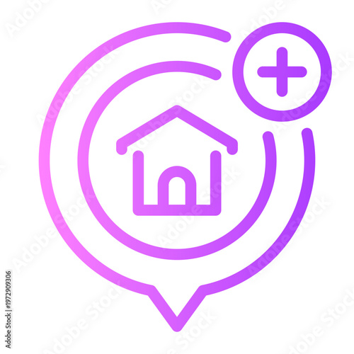 Foto location gradient icon