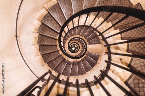 Paris, France - March 9, 2026: Circular stairs or caracole in Paris
