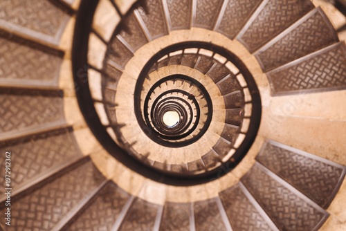Paris, France - March 9, 2026: Circular stairs or caracole in Paris
