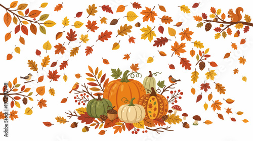 A group of pumpkins and gourds.