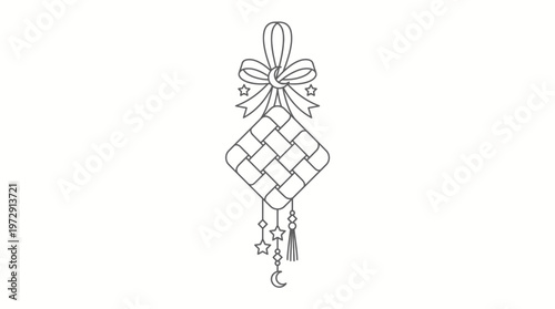 Decorative Wind Chime with Bow.