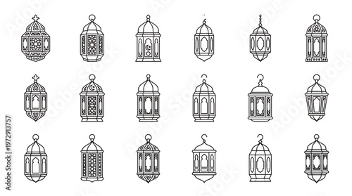 Collection of various lantern designs.