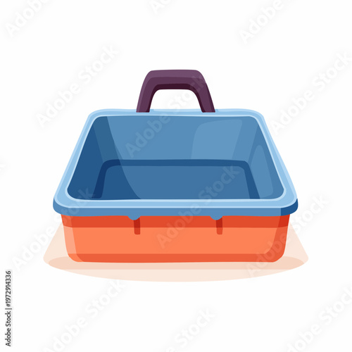 折りたたみ式プラスチックコンテナのイラスト・物流倉庫