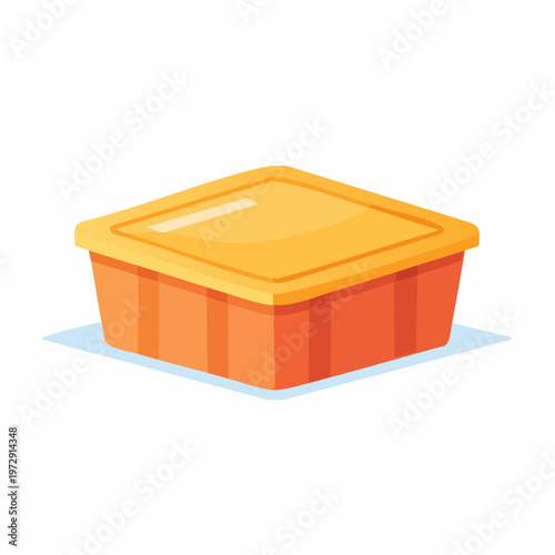 折りたたみ式プラスチックコンテナのイラスト・物流倉庫