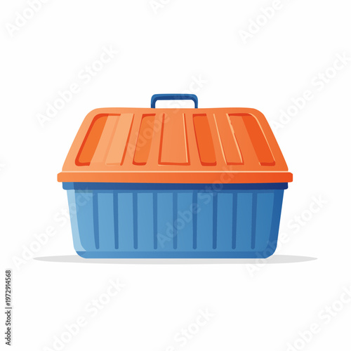 プラスチック製収納コンテナのイラスト