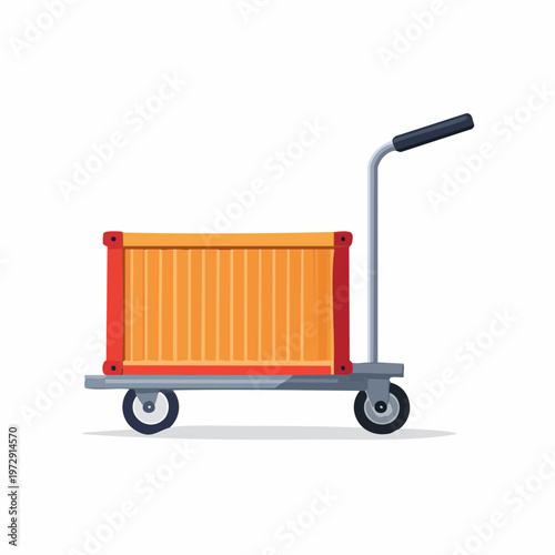 カゴ台車・ロールボックスパレットのイラスト・物流運搬