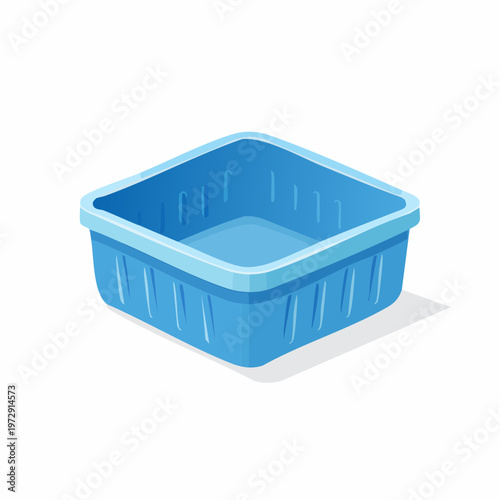 プラスチック製収納コンテナのイラスト