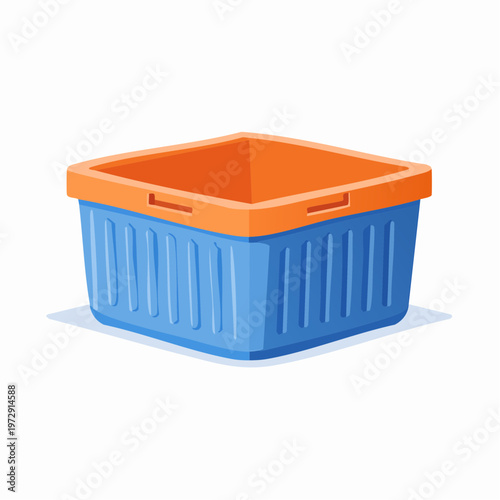 プラスチック製収納コンテナのイラスト