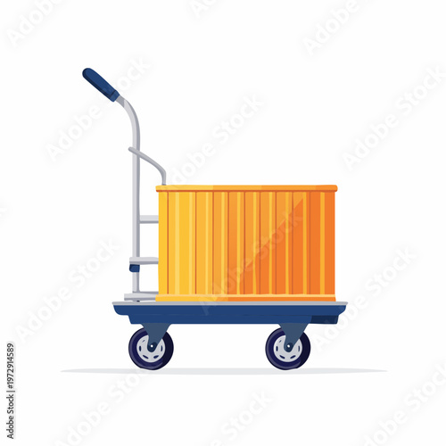 カゴ台車・ロールボックスパレットのイラスト・物流運搬