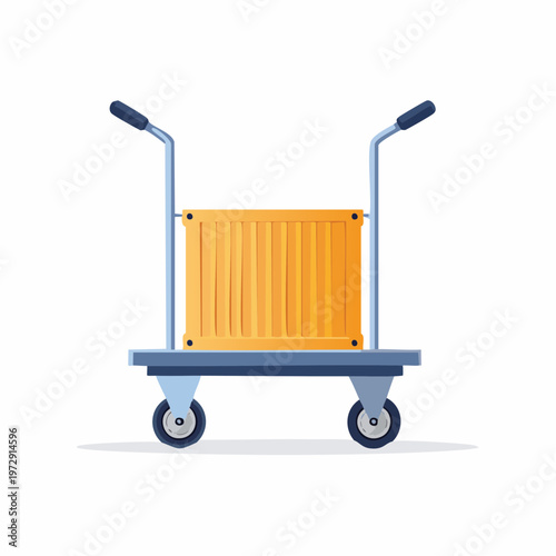 カゴ台車・ロールボックスパレットのイラスト・物流運搬