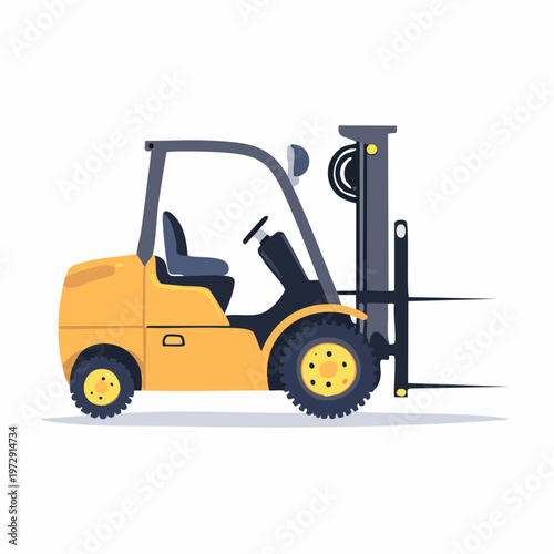 フォークリフトのイラスト・物流倉庫の運搬作業