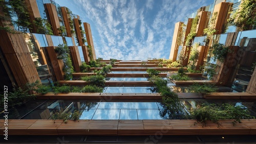 Stunning Sustainable Architecture with Integrated Greenery and Wooden Facades Reaching Towards the Sky