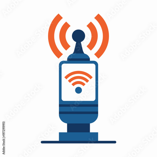 Public Wi-Fi Hotspot Station Urban Furniture Icon