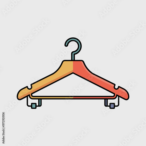 Single Wooden Clothes Hanger for Wardrobe Fashion Icon
