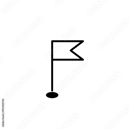Clean geometric flag icon representing a destination, milestone, achievement, or marking a specific location.