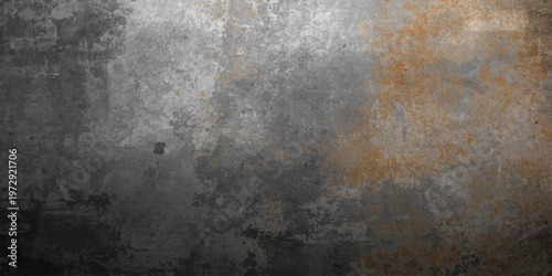Cuadro en lienzo A dark and aged grunge metal background featuring a rough textured surface with