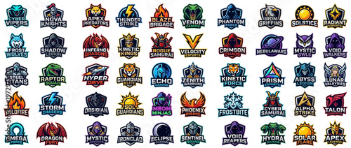 Collection of various colorful fantasy creature icons.