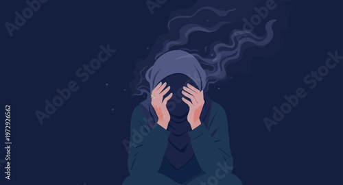 Person experiencing stress and anxiety emotionally.