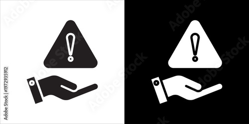 Risk management Icon Sheet Black And White
